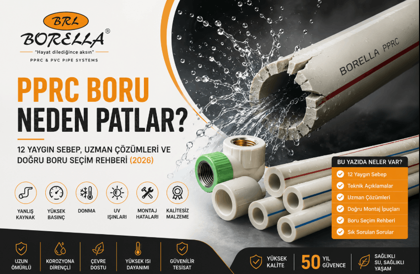 PPRC Boru Neden Patlar? 12 Yaygın Sebep, Uzman Çözümleri ve Doğru Boru Seçim Rehberi (2026)
